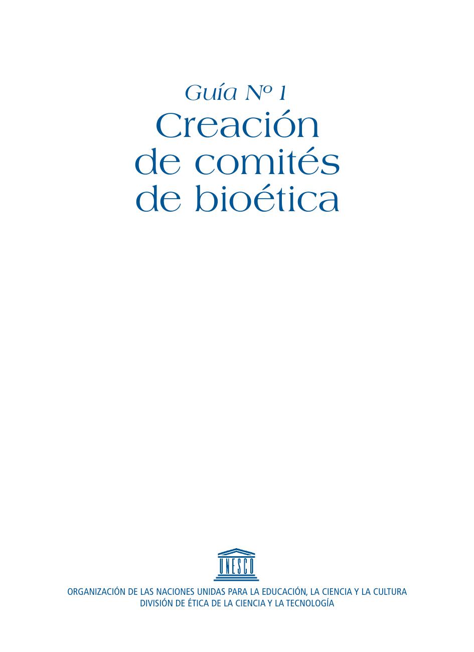 Creación de comités de bioética